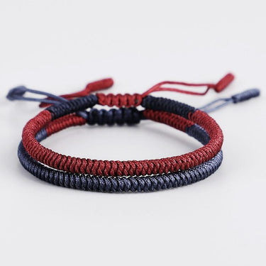 2 /pc Set Tibetan Handmade Lucky Knot 'DETERMINATION' Bracelets